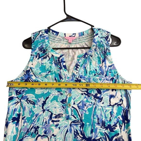 Lilly‎ Pulitzer Women’s M Essie Maxi Dress Elephant Appeal Tropical Turquoise - Picture 14 of 15